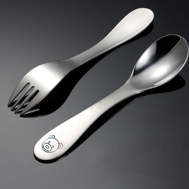 Children's short stainless steel cutlery