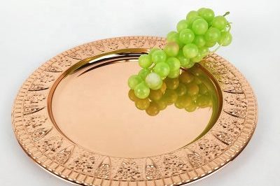 Gold-plated stainless steel plate (3)