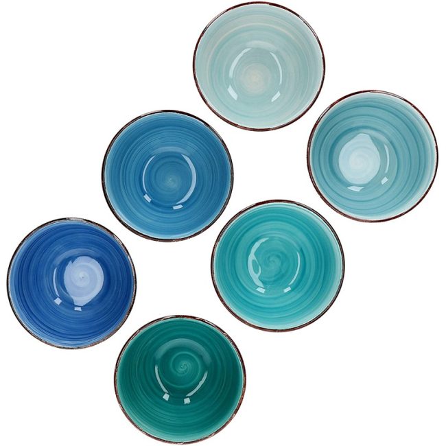 Handprint painted ceramic bowl set (1)