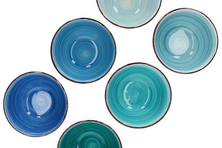 Handprint painted ceramic bowl set (1)