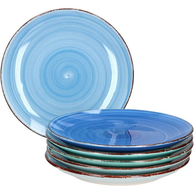 Handprint painted ceramic bowl set (5)