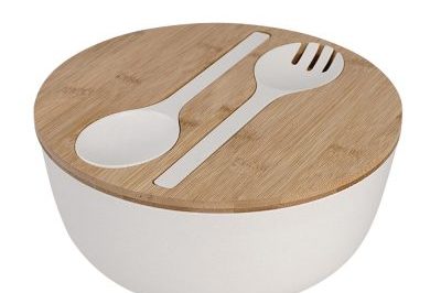 Plastic bowl set spoon and fork with lid (5)