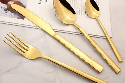 Wholesale golden stainless steel tableware (3)