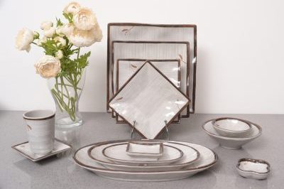 Wholesale square melamine tableware set (6)