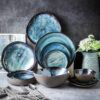 Blue reactive glaze dinnerware sets supplier collection