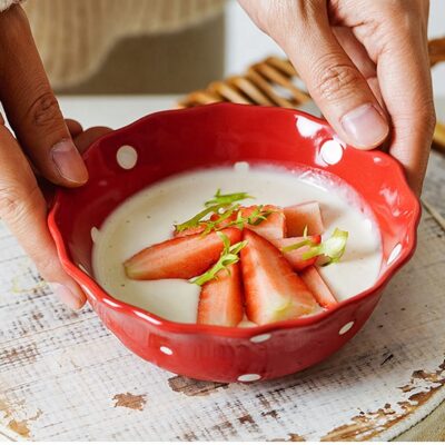 Colorful ceramic bowls for ramen, soup, and salad