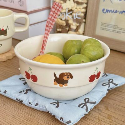 Wholesale personalized ceramic bowls with cute patterns