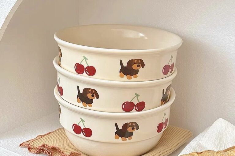 Wholesale personalized ceramic bowls with cute patterns
