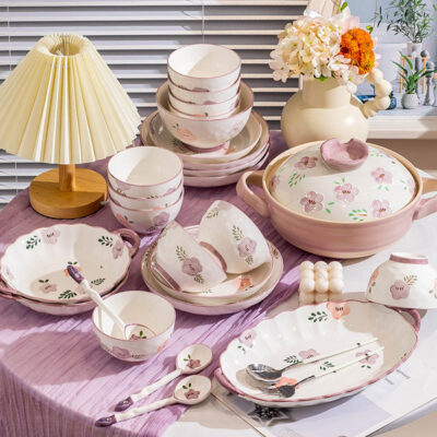 Eco-friendly vintage purple dinnerware sets bulk