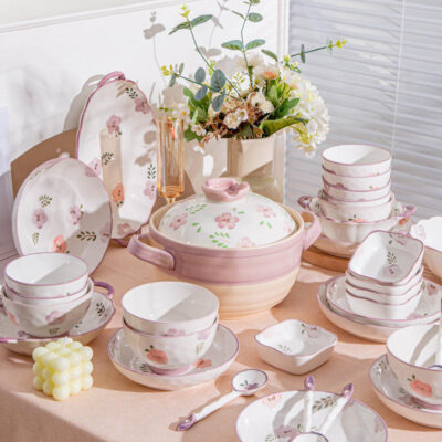 Eco-friendly vintage purple dinnerware sets bulk