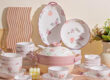 Eco-friendly vintage purple dinnerware sets bulk