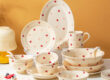 Heart-shaped luxury gift dinnerware sets custom design
