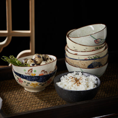 Creative Japanese ceramic bowls for dinnerware sets