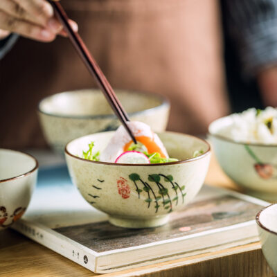 Creative Japanese ceramic bowls for dinnerware sets