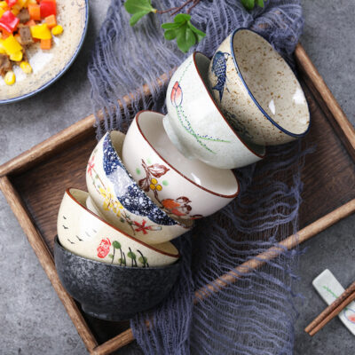 Creative Japanese ceramic bowls for dinnerware sets