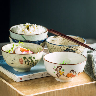Creative Japanese ceramic bowls for dinnerware sets