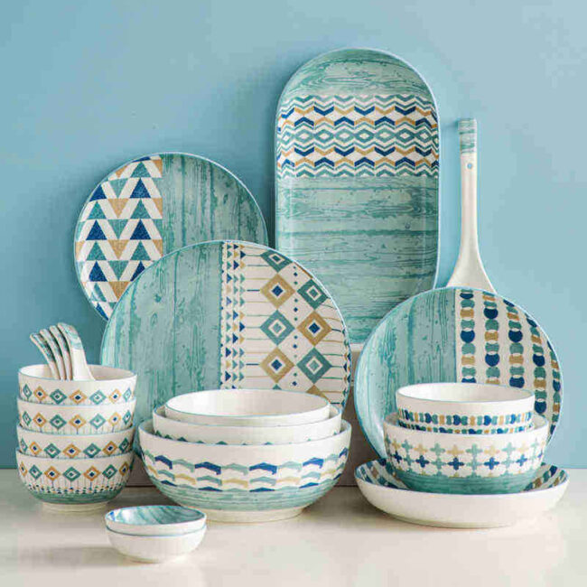 Nordic Creative Green Ceramic Dinnerware Sets Manufacturer (1) Nordic creative green ceramic dinnerware sets manufacturer
