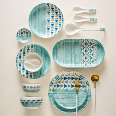 Nordic creative green ceramic dinnerware sets manufacturer