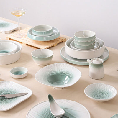 Nordic glazed dinnerware sets factory supply