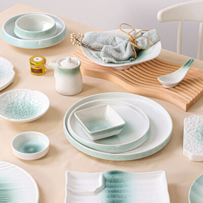 Nordic glazed dinnerware sets factory supply