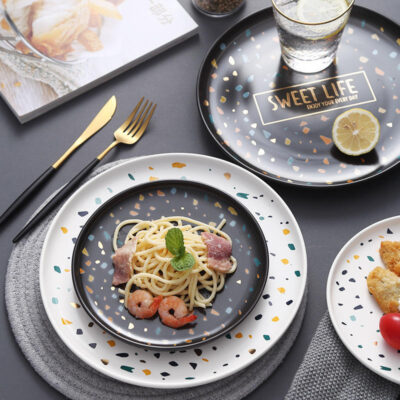 Nordic Italian luxury ceramic plates wholesale dinnerware