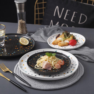 Nordic Italian luxury ceramic plates wholesale dinnerware