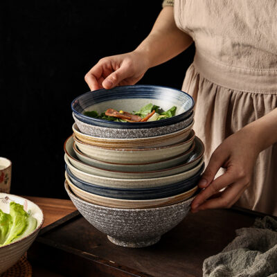 Wholesale vintage ceramic bowls for ramen and soup