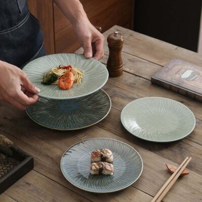 Ceramic plates for spaghetti dessert steak dinnerware