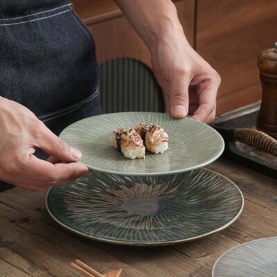 Ceramic plates for spaghetti dessert steak dinnerware