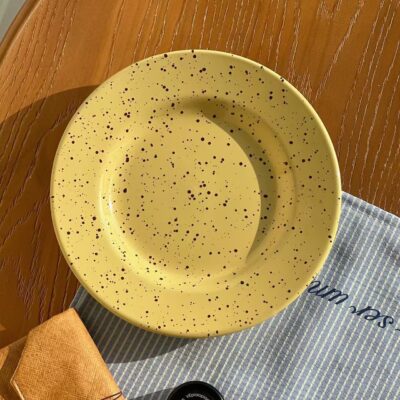 Color splash ceramic plates breakfast dessert dinnerware set