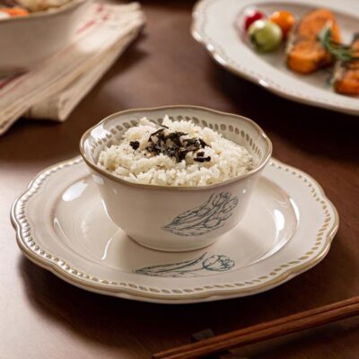 French underglaze luxury ceramic dinnerware sets for home use