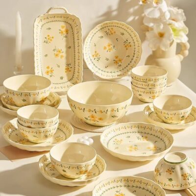 New cream underglaze dinnerware sets collection