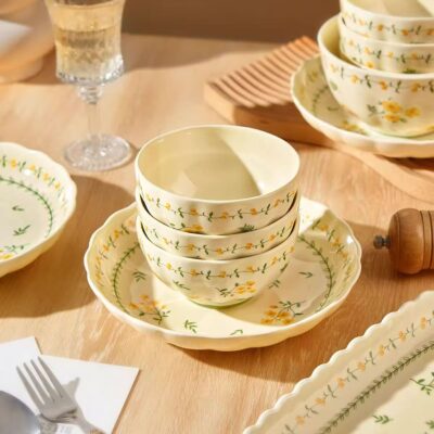 New cream underglaze dinnerware sets collection