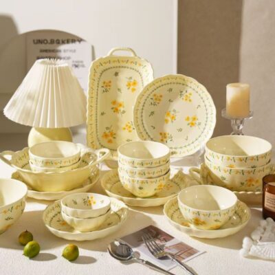 New cream underglaze dinnerware sets collection