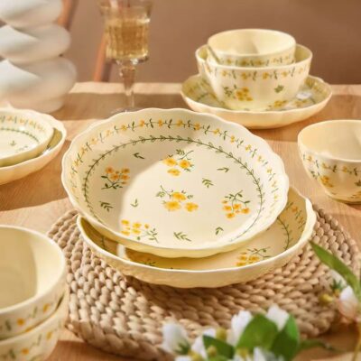 New cream underglaze dinnerware sets collection