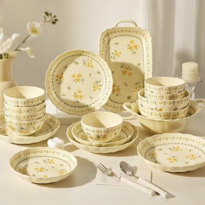 New cream underglaze dinnerware sets collection