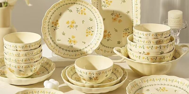 New cream underglaze dinnerware sets collection