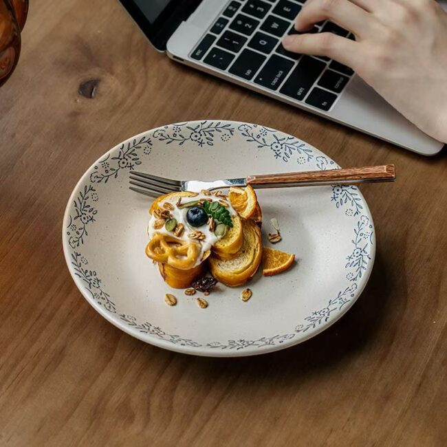 French dessert breakfast ceramic plates dinnerware set