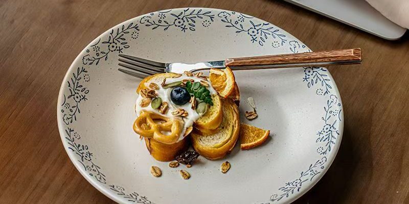 French dessert breakfast ceramic plates dinnerware set