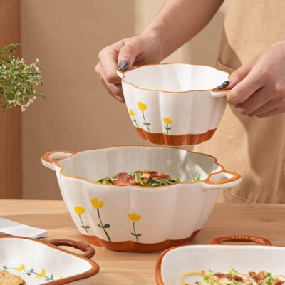 High-temperature resistant ceramic dinnerware sets for home use