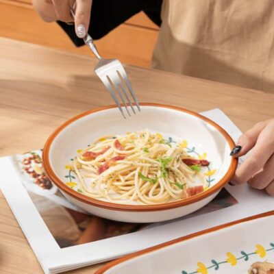 High-temperature resistant ceramic dinnerware sets for home use