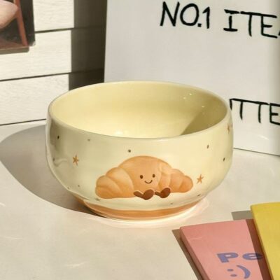 High aesthetic fruit pattern ceramic bowls dinnerware set