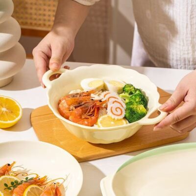 Cartoon ceramic dinnerware sets for home dining