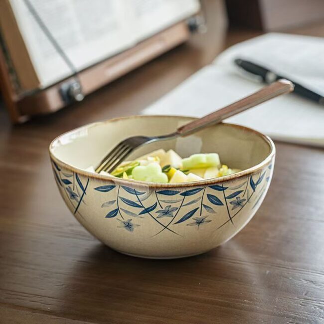 Vintage Japanese irregular ceramic bowls dinnerware