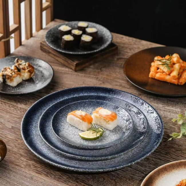 Premium Japanese western salad ceramic plates dinnerware set