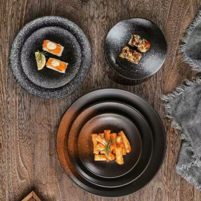 Premium Japanese western salad ceramic plates dinnerware set