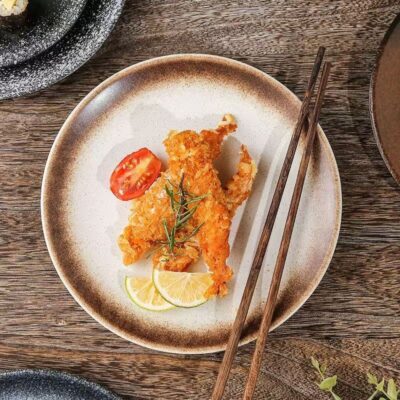 Premium Japanese western salad ceramic plates dinnerware set