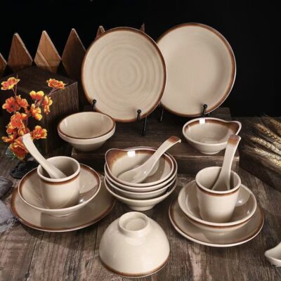 Vintage melamine dinnerware sets for home and restaurant