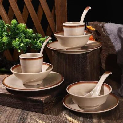 Vintage melamine dinnerware sets for home and restaurant