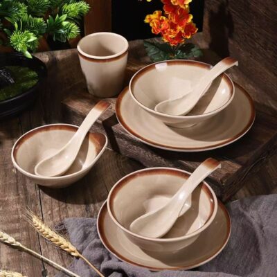 Vintage melamine dinnerware sets for home and restaurant